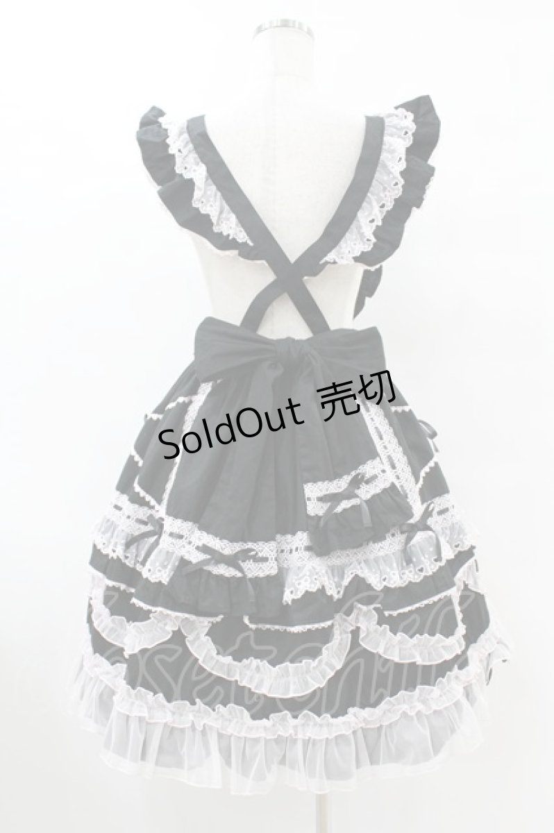 画像2: Angelic Pretty / Heart胸あて付スカート(無地) Free ブラック/ピンク H-25-07-26-1026-AP-SK-NS-ZH (2)