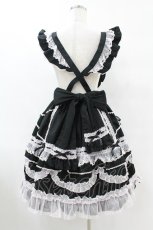 画像2: Angelic Pretty / Heart胸あて付スカート(無地) Free ブラック/ピンク H-25-07-26-1026-AP-SK-NS-ZH (2)