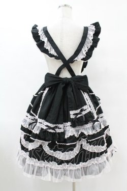 画像2: Angelic Pretty / Heart胸あて付スカート(無地) Free ブラック/ピンク H-25-07-26-1026-AP-SK-NS-ZH