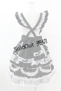 画像2: Angelic Pretty / Heart胸あて付スカート(無地) Free ブラック/ピンク H-25-07-26-1026-AP-SK-NS-ZH