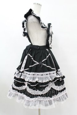画像3: Angelic Pretty / Heart胸あて付スカート(無地) Free ブラック/ピンク H-25-07-26-1026-AP-SK-NS-ZH