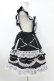 画像3: Angelic Pretty / Heart胸あて付スカート(無地) Free ブラック/ピンク H-25-07-26-1026-AP-SK-NS-ZH (3)