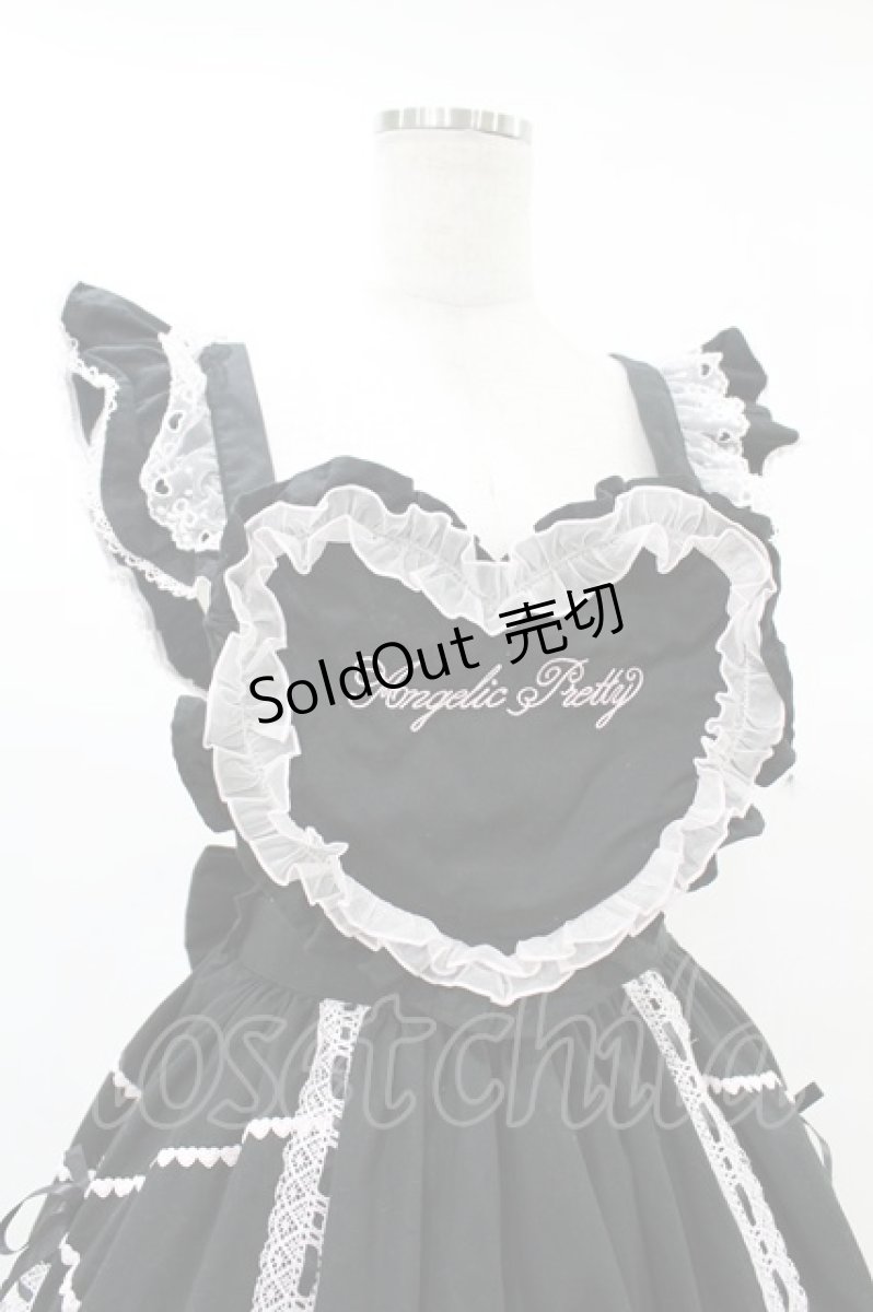 画像4: Angelic Pretty / Heart胸あて付スカート(無地) Free ブラック/ピンク H-25-07-26-1026-AP-SK-NS-ZH (4)