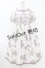 仲夏物語（海外ロリータブランド） / ロワールの葡萄園立ち衿ワンピース（半袖） L オフ H-25-07-26-1028-EL-OP-NS-ZH