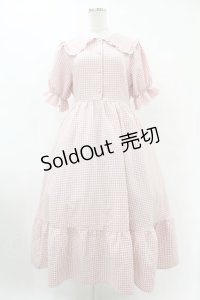m petit by misako / AM*ギンガムCHKワンピース L ピンク H-25-07-26-1029-LO-OP-NS-ZH