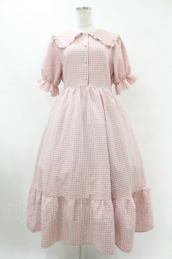 画像1: m petit by misako / AM*ギンガムCHKワンピース L ピンク H-25-07-26-1029-LO-OP-NS-ZH