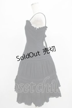 画像2: Victorian maiden / ツイルギャザージャンパースカート Free ブラック H-25-07-26-001-CL-OP-NS-ZH