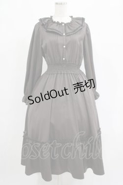 画像1: m petit by misako / バラレースフリルワンピース M ブラウン H-25-07-26-007-LO-OP-NS-ZH