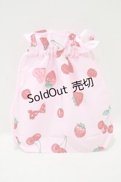 画像1: Angelic Pretty / Strawberry Parlour巾着  ピンク H-25-07-26-069-AP-ZA-NS-ZH