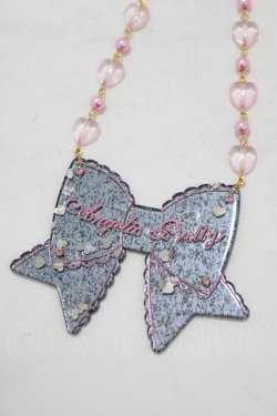 画像1: Angelic Pretty / ときめきリボンネックレス  ブラック H-25-07-26-080-AP-AC-NS-ZH