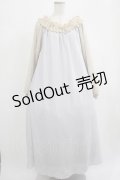 Maison de FLEUR Petite Robe canone / オフショルダーレースワンピース M ブルー H-25-07-26-010-EL-OP-NS-ZH