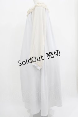 画像2: Maison de FLEUR Petite Robe canone / オフショルダーレースワンピース M ブルー H-25-07-26-010-EL-OP-NS-ZH