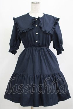 画像1: DearMyLoveRose / セーラーティアードワンピース M ネイビー H-25-07-26-015-EL-OP-NS-ZH