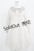 Maison de FLEUR Petite Robe canone / レース衿ワンピース M IVORY H-25-07-26-017-EL-OP-NS-ZH
