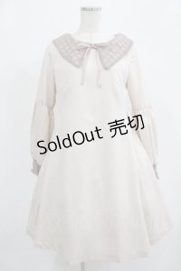 Maison de FLEUR Petite Robe canone / レース衿ワンピース M IVORY H-25-07-26-017-EL-OP-NS-ZH