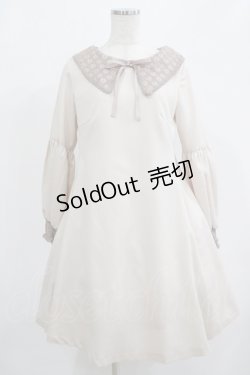 画像1: Maison de FLEUR Petite Robe canone / レース衿ワンピース M IVORY H-25-07-26-017-EL-OP-NS-ZH