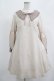 画像1: Maison de FLEUR Petite Robe canone / レース衿ワンピース M IVORY H-25-07-26-017-EL-OP-NS-ZH (1)
