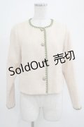 Maison de FLEUR Petite Robe canone / メラニーの気品忘れないツイードジャケット M アイボリー H-25-07-26-018-EL-JA-NS-ZH