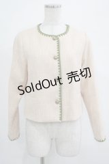 Maison de FLEUR Petite Robe canone / メラニーの気品忘れないツイードジャケット M アイボリー H-25-07-26-018-EL-JA-NS-ZH