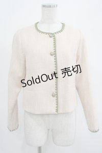 Maison de FLEUR Petite Robe canone / メラニーの気品忘れないツイードジャケット M アイボリー H-25-07-26-018-EL-JA-NS-ZH