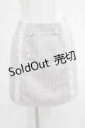 Ank Rouge / レースツイードスカート M ピンク H-25-07-26-022-CA-SK-NS-ZH