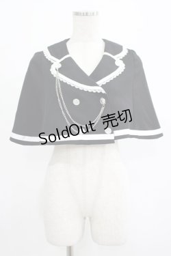 画像1: DearMyLove / 探偵テーラードショートケープ M~L ブラック H-25-07-26-025-EL-JA-NS-ZH