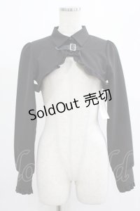 DearMyLove / スクエアバックルフリルショートブラウス M ブラック H-25-07-26-026-EL-BL-NS-ZH