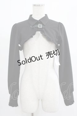 画像1: DearMyLove / スクエアバックルフリルショートブラウス M ブラック H-25-07-26-026-EL-BL-NS-ZH