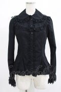 Angelic Pretty / くるりんリボンブローチジャボブラウス Free ブラック H-25-07-26-027-AP-BL-NS-ZH