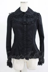 Angelic Pretty / くるりんリボンブローチジャボブラウス Free ブラック H-25-07-26-027-AP-BL-NS-ZH