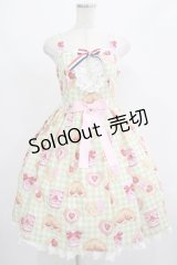 Angelic Pretty / いちごBread Bakeryジャンパースカート Free ミント H-25-07-27-001-AP-OP-NS-ZH