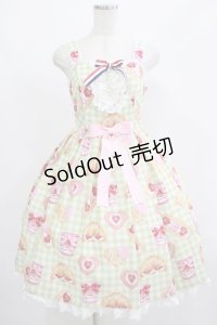 Angelic Pretty / いちごBread Bakeryジャンパースカート Free ミント H-25-07-27-001-AP-OP-NS-ZH