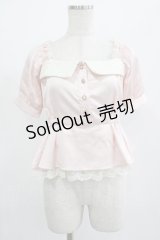 Swankiss / パフスリーブトップス Free ピンク H-25-07-27-027-CA-TO-NS-ZH