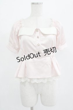 画像1: Swankiss / パフスリーブトップス Free ピンク H-25-07-27-027-CA-TO-NS-ZH