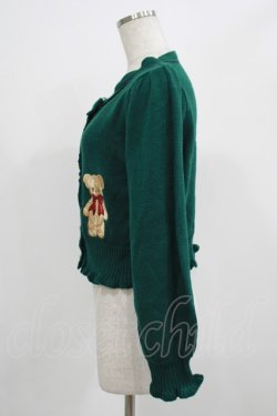 画像2: axes femme kawaii / フラッフィベアニットカーデ M グリーン H-25-07-27-032-AX-TO-NS-ZH