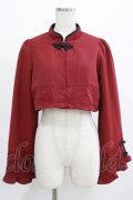 axes femme kawaii / チャイナ釦ボレロ M ワイン H-25-07-27-034-AX-TO-NS-ZH