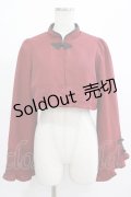 axes femme kawaii / チャイナ釦ボレロ M ワイン H-25-07-27-034-AX-TO-NS-ZH