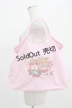 画像1: m petit by misako / ジャム刺繍ショッピングバッグ  ピンク H-25-07-27-038-LO-BG-NS-ZH