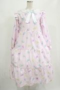 Nile Perch / ティアードロングワンピース Free ピンク H-25-07-27-004-LO-OP-NS-ZH
