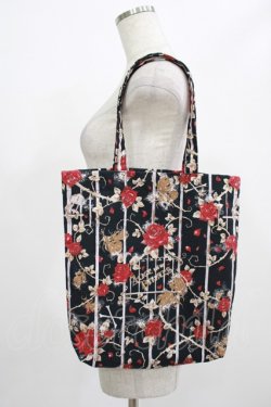 画像1: ALICE and the PIRATES / ローズジェイル柄トートBag  ブラック H-25-07-27-039-PA-BG-NS-ZH