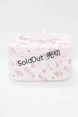 画像1: BABY,THE STARS SHINE BRIGHT / Berry Berry Strawberry Parfait〜くみゃちゃんアイスを添えて〜柄バニティポーチ  ピンク H-25-07-27-041-BA-ZA-NS-ZH