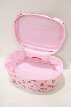 画像3: BABY,THE STARS SHINE BRIGHT / Berry Berry Strawberry Parfait〜くみゃちゃんアイスを添えて〜柄バニティポーチ  ピンク H-25-07-27-041-BA-ZA-NS-ZH