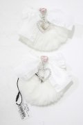Ank Rouge / ハートビジューリボンファーシュシュ  オフ/ピンク H-25-07-27-048-CA-ZA-NS-ZH
