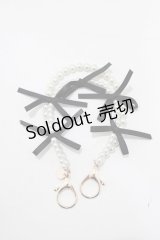 Maison de FLEUR / パールリボンストラップ  オフ/ブラック H-25-07-27-051-LO-ZA-NS-ZH