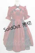 axes femme kawaii / 牡丹刺繍チャイナワンピース M ワイン H-25-07-27-005-AX-OP-NS-ZH