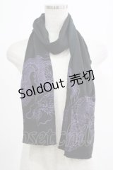 Qutie Frash / ドラゴンptマフラー  ブラック/パープル H-25-07-27-063-QU-ZA-NS-ZH
