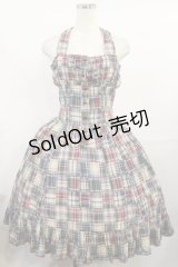 EXCENTRIQUE / チェックコルセットジャンパースカート Free ブルー H-25-07-27-1001-EL-OP-NS-ZH