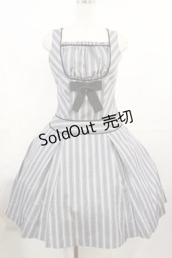 画像1: Victorian maiden / レジメンタルストライプジャンパースカート Free アッシュ H-25-07-27-1004-CL-OP-NS-ZH