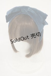 Juliette et Justine / 別珍リボンカチューシャ  ブルー H-25-07-27-1038-CL-AC-NS-ZH