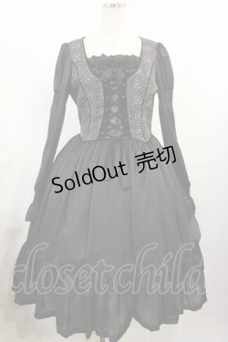 画像1: Juliette et Justine / La broderie de la fleur 2 ブラック H-25-07-27-1010-CL-OP-NS-ZH